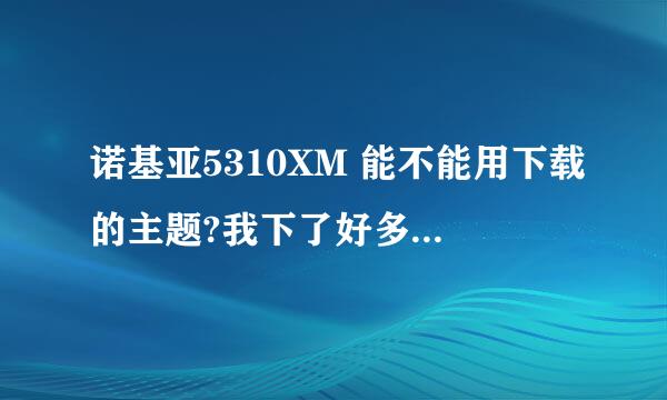 诺基亚5310XM 能不能用下载的主题?我下了好多个都不行?是Nth格式的啊.!