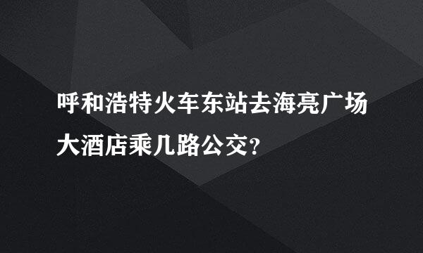 呼和浩特火车东站去海亮广场大酒店乘几路公交？