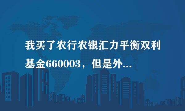 我买了农行农银汇力平衡双利基金660003，但是外行，想问下怎么看涨了还是跌了？我想在涨的时候赎回。谢谢