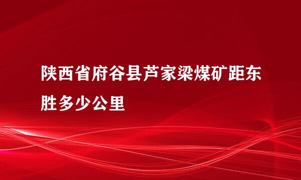 陕西省府谷县芦家梁煤矿距东胜多少公里