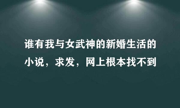 谁有我与女武神的新婚生活的小说，求发，网上根本找不到