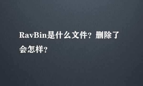 RavBin是什么文件？删除了会怎样？