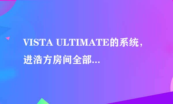 VISTA ULTIMATE的系统，进浩方房间全部都是NOPING