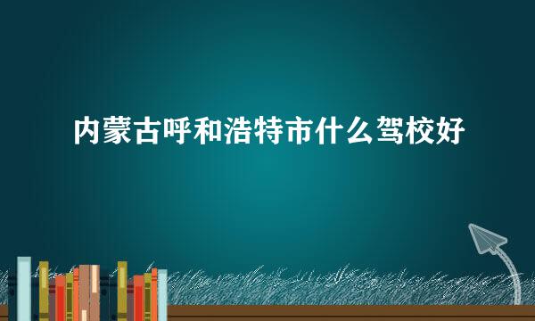 内蒙古呼和浩特市什么驾校好