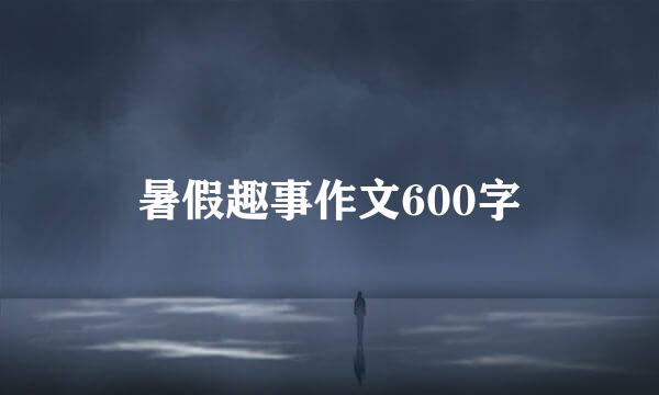 暑假趣事作文600字