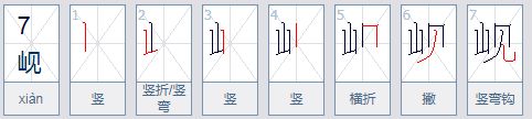 岘字粤语怎么读