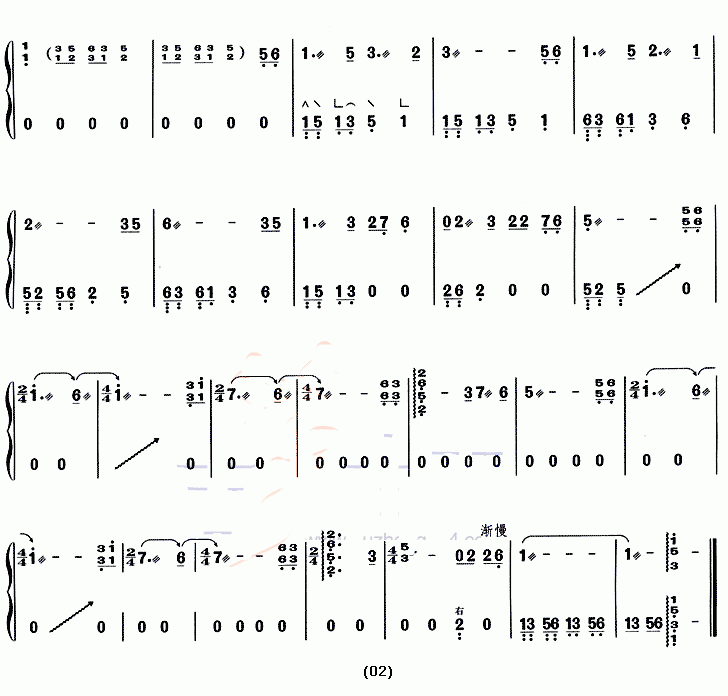 《牧羊曲》古筝谱子急