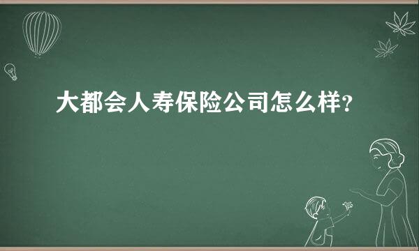 大都会人寿保险公司怎么样？