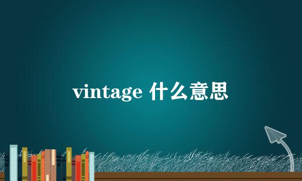 vintage 什么意思