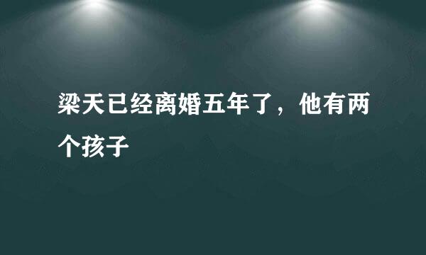 梁天已经离婚五年了，他有两个孩子