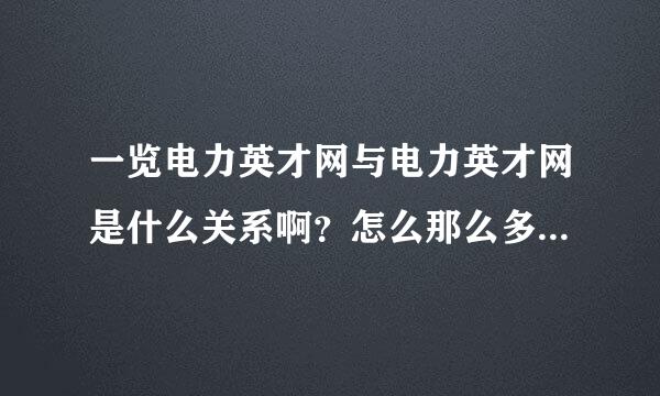 一览电力英才网与电力英才网是什么关系啊？怎么那么多电力英才网，看得我都晕了。