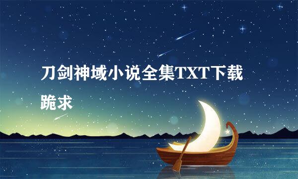 刀剑神域小说全集TXT下载 跪求