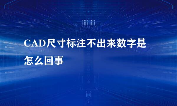 CAD尺寸标注不出来数字是怎么回事