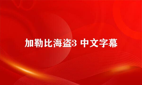 加勒比海盗3 中文字幕