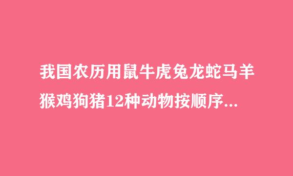 我国农历用鼠牛虎兔龙蛇马羊猴鸡狗猪12种动物按顺序轮流代表个年的生肖如果公元一年是鸡年那么公元20