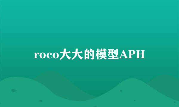 roco大大的模型APH