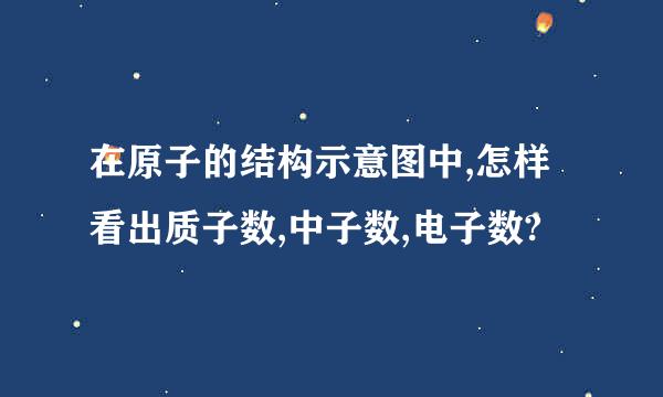 在原子的结构示意图中,怎样看出质子数,中子数,电子数?