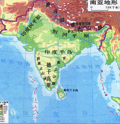 菜茵河,恒河,印度河在世界地图的什么位置