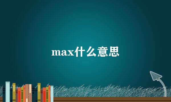 max什么意思