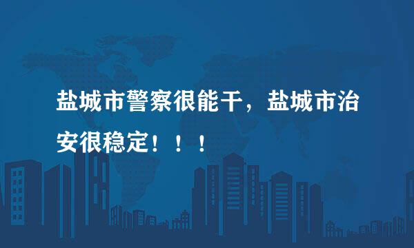 盐城市警察很能干，盐城市治安很稳定！！！