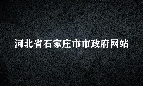 河北省石家庄市市政府网站