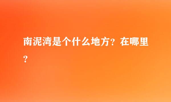 南泥湾是个什么地方？在哪里？