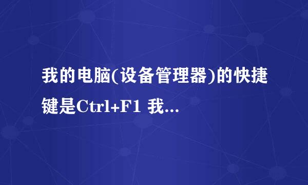 我的电脑(设备管理器)的快捷键是Ctrl+F1 我想关了这个快捷键如何关