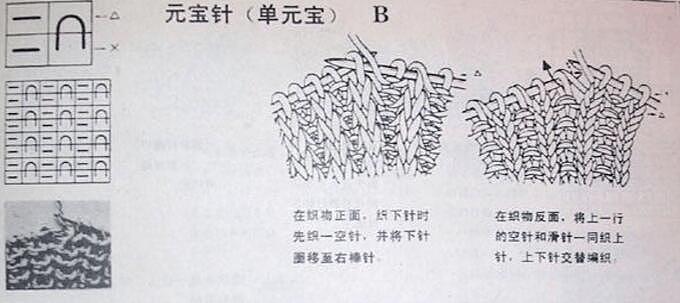 单元宝针的织法图解