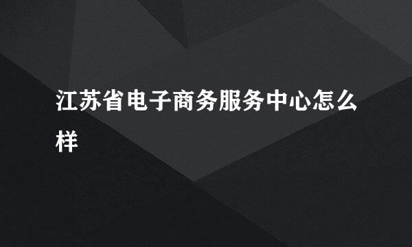 江苏省电子商务服务中心怎么样