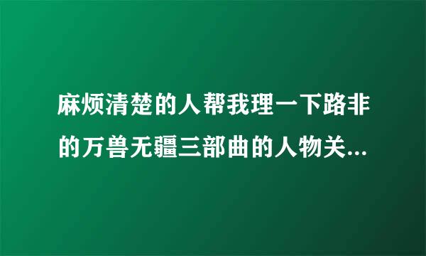 麻烦清楚的人帮我理一下路非的万兽无疆三部曲的人物关系。包括转世前的关系和转世后的关系