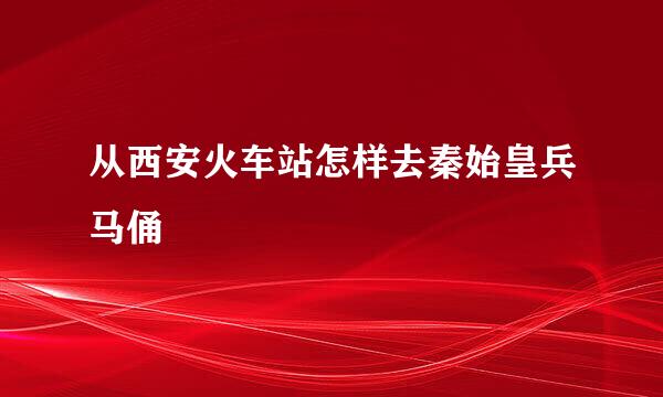 从西安火车站怎样去秦始皇兵马俑