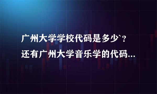 广州大学学校代码是多少`？还有广州大学音乐学的代码是多少`？