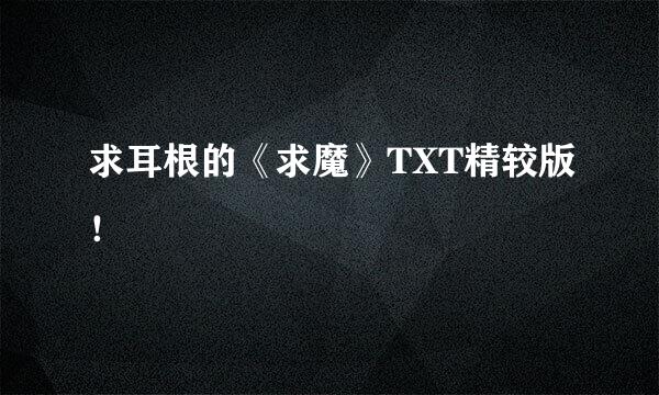 求耳根的《求魔》TXT精较版！