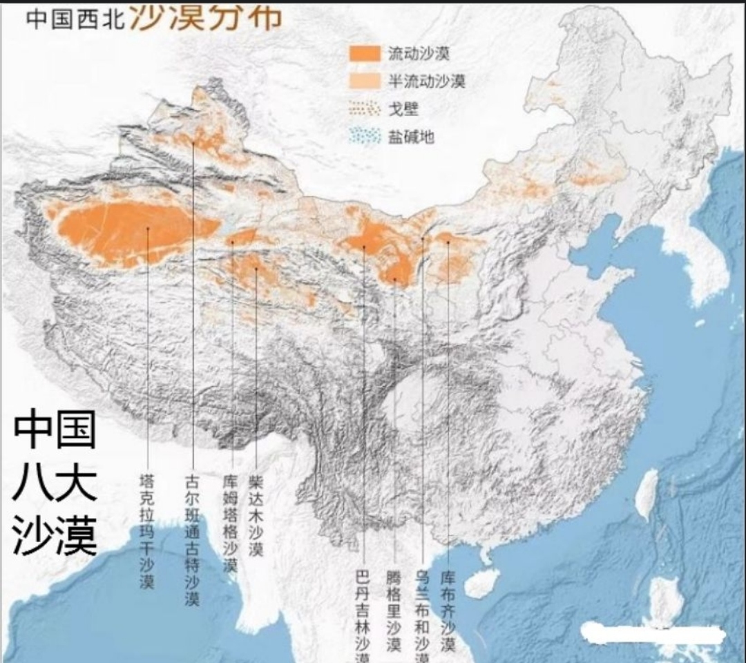 中国沙漠排名