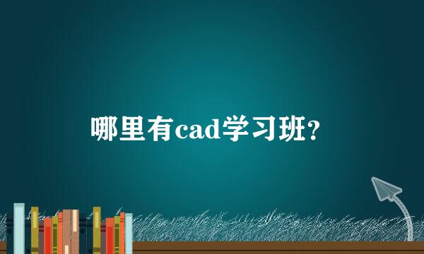 哪里有cad学习班？