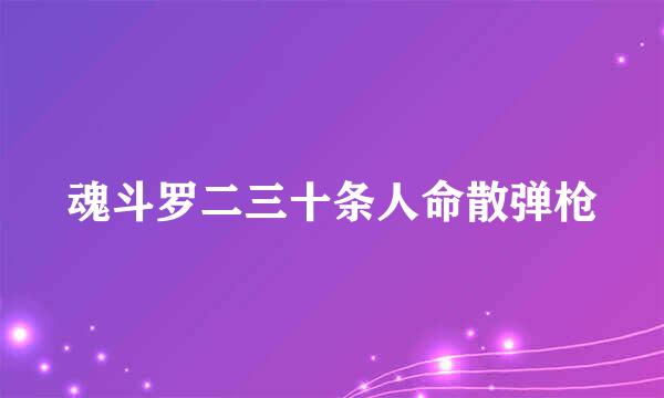 魂斗罗二三十条人命散弹枪