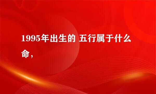 1995年出生的 五行属于什么命，