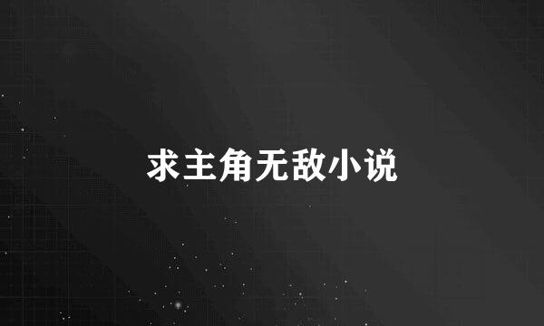 求主角无敌小说