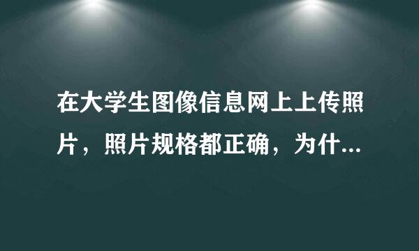 在大学生图像信息网上上传照片，照片规格都正确，为什么上传不了，求帮助