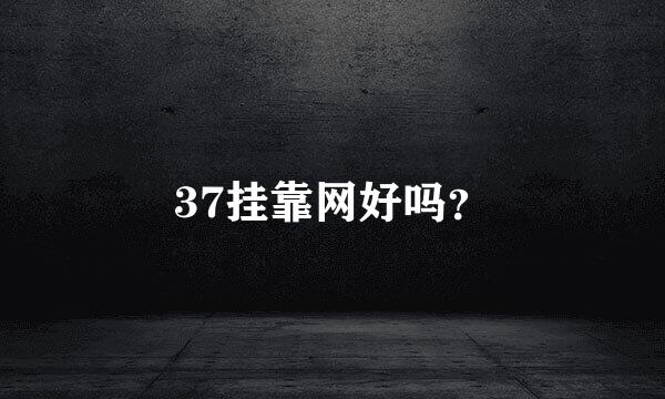 37挂靠网好吗？