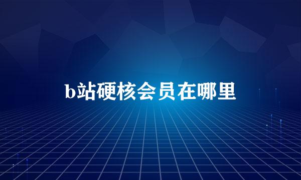 b站硬核会员在哪里