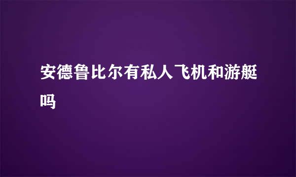 安德鲁比尔有私人飞机和游艇吗