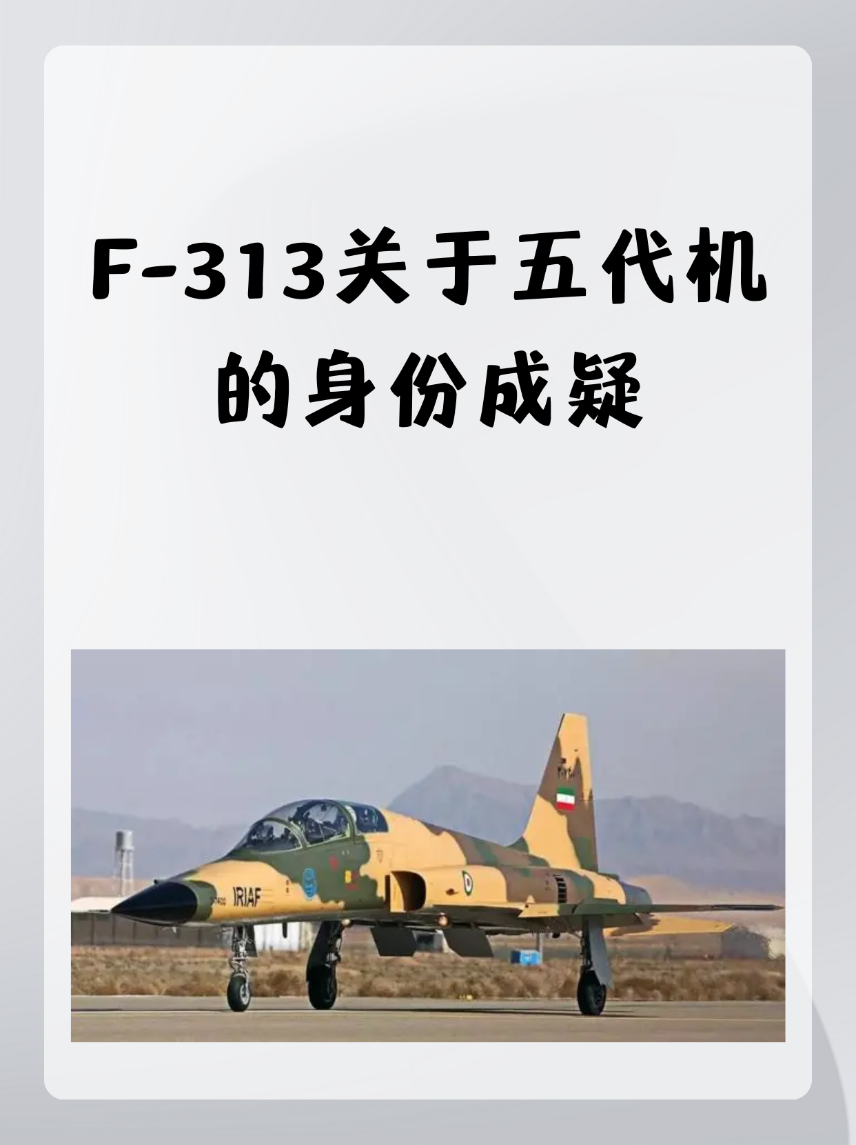 F-313关于五代机的身份成疑