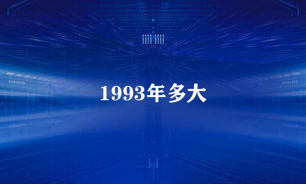 1993年多大