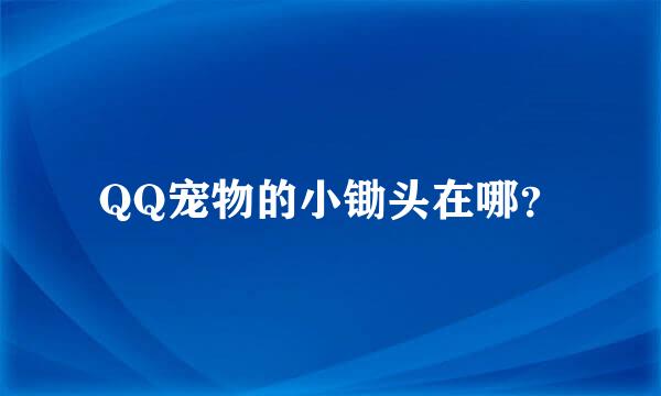 QQ宠物的小锄头在哪？