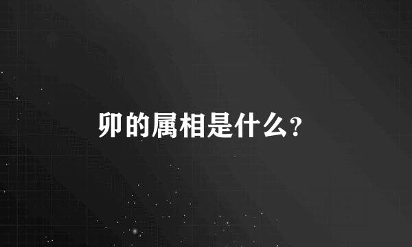 卯的属相是什么？