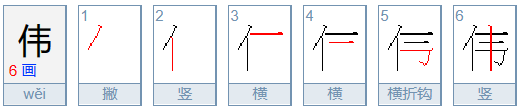 伟的组词