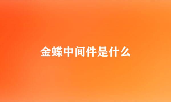 金蝶中间件是什么