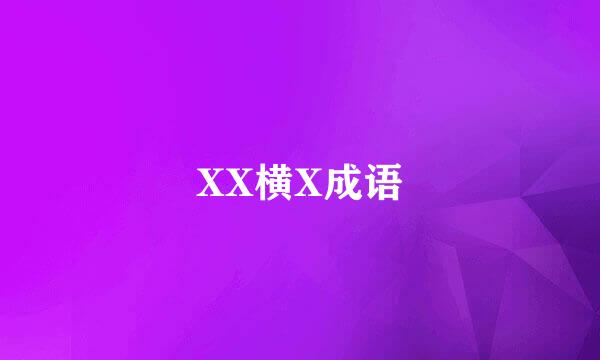 XX横X成语