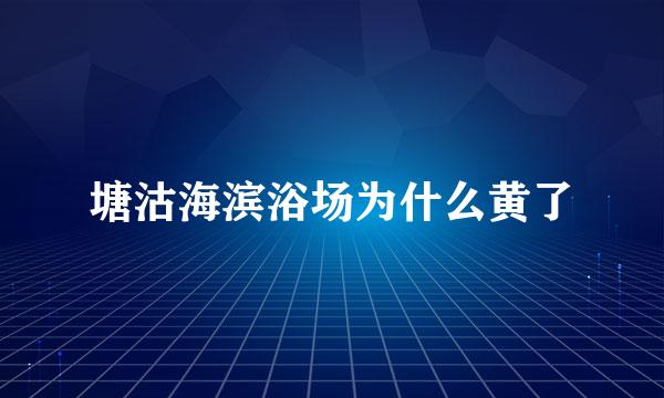 塘沽海滨浴场为什么黄了